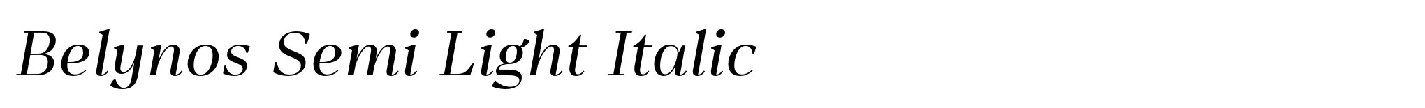 Belynos Semi Light Italic image